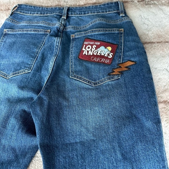 Pacsun Retro Patch Mom Jeans High Waisted Straight Leg size 25 - Picture 7 of 13
